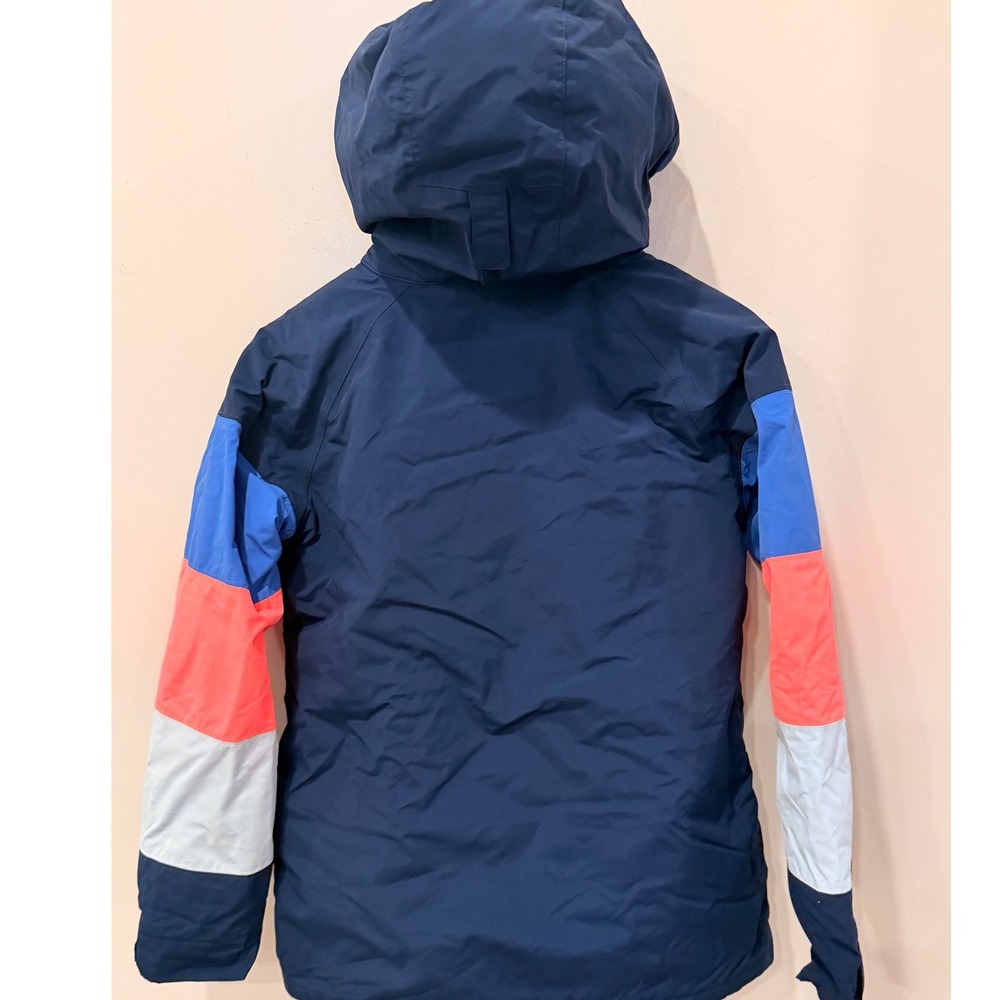 Burton Girls Hart Snowboard Jacket Thermacore Colorblock Blue Coral Ski Youth